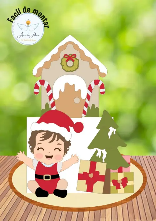 Arquivo de corte topo de bolo Natal