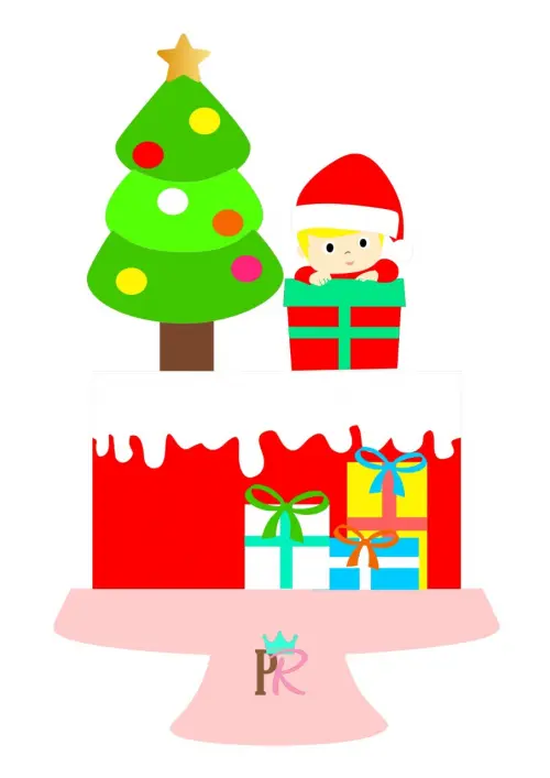 Arquivo de corte topo de bolo Natal