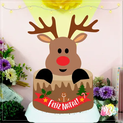 Arquivo de corte topo de bolo Natal