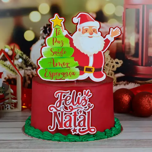 Arquivo de corte topo de bolo Natal