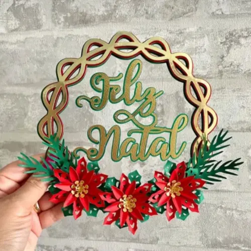 Arquivo de corte topo de bolo Natal