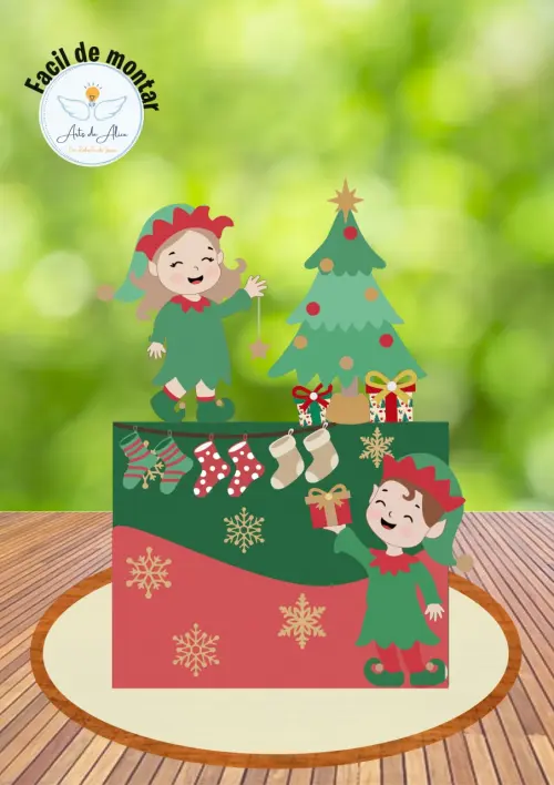 Arquivo de corte topo de bolo Natal