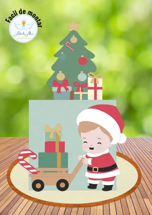 Arquivo de corte topo de bolo Natal