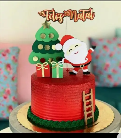 Arquivo de corte topo de bolo Natal