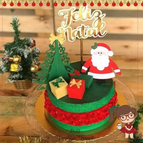 Arquivo de corte topo de bolo Natal