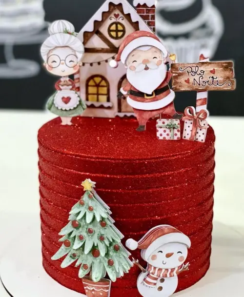 Arquivo de corte topo de bolo Natal