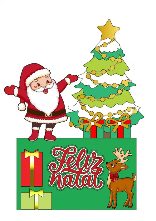 Arquivo de corte topo de bolo Natal