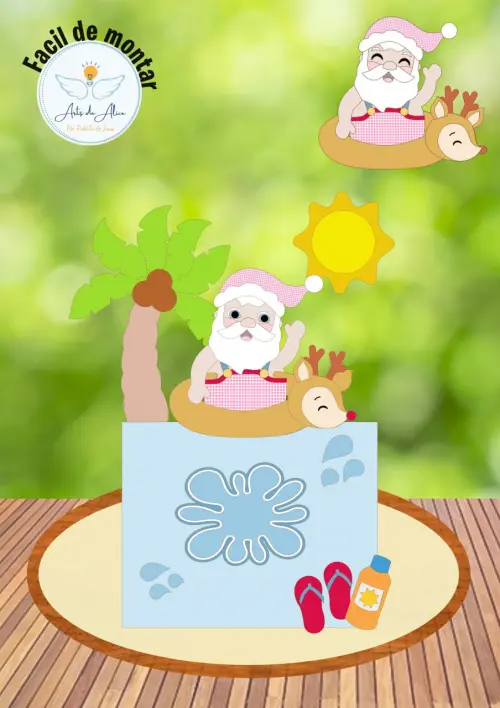 Arquivo de corte topo de bolo Natal