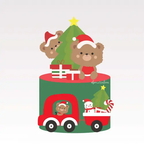 Arquivo de corte topo de bolo Natal