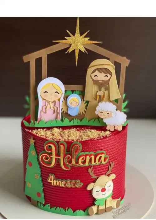 Arquivo de corte topo de bolo Natal