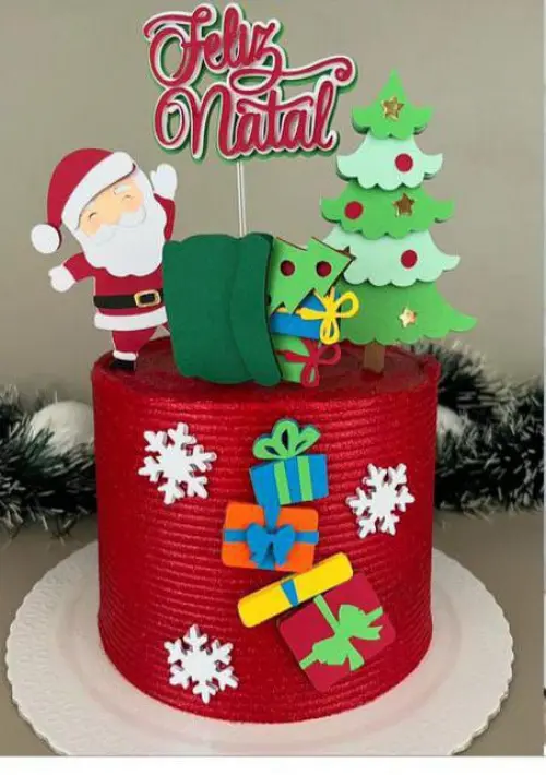 Arquivo de corte topo de bolo Natal