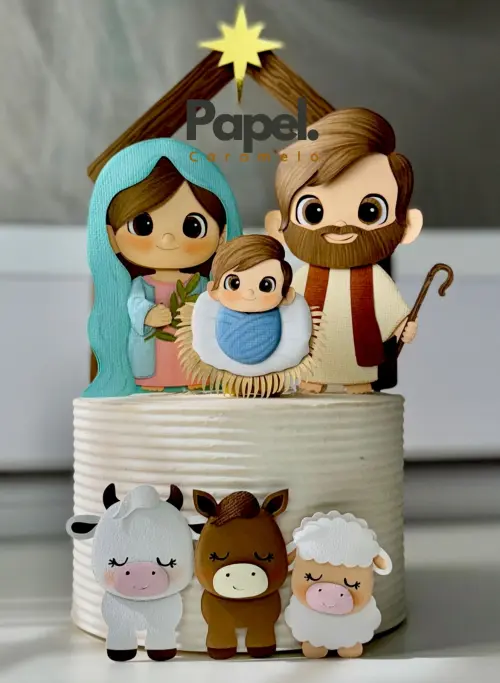 Arquivo de corte topo de bolo Natal