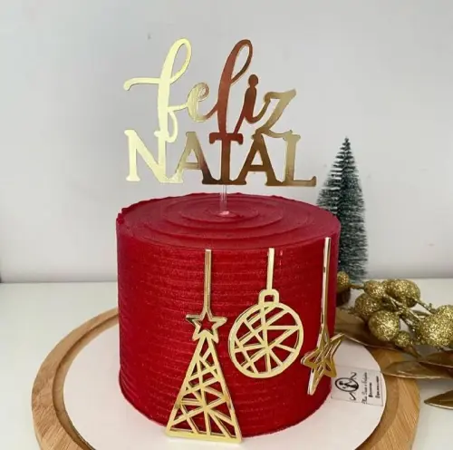 Arquivo de corte topo de bolo Natal