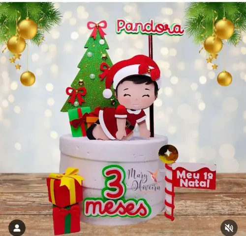 Arquivo de corte topo de bolo Natal