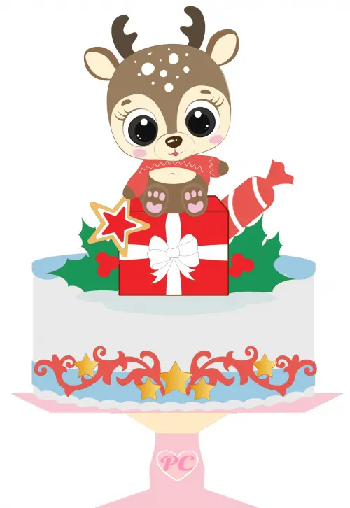 Arquivo de corte topo de bolo Natal