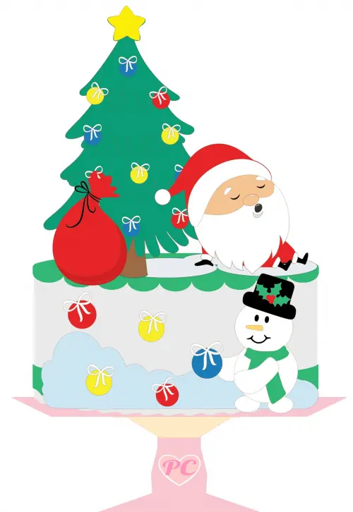 Arquivo de corte topo de bolo Natal