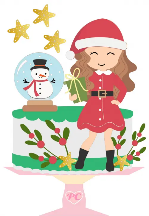 Arquivo de corte topo de bolo Natal