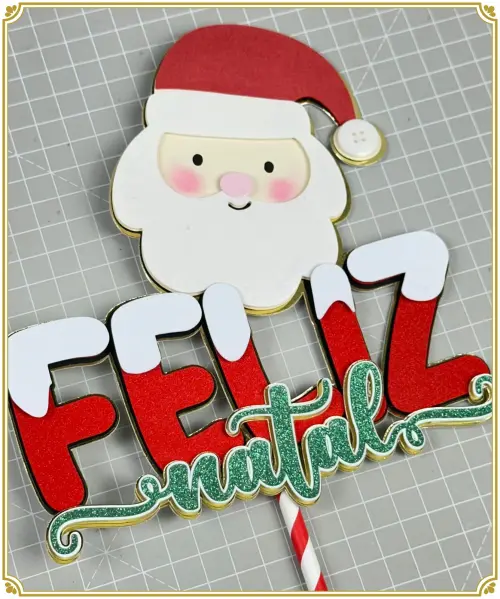 Arquivo de corte topo de bolo Natal