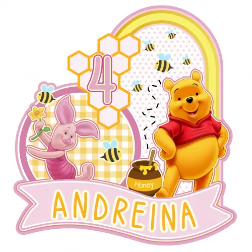 Arquivo de corte topo de bolo Ursinho Pooh