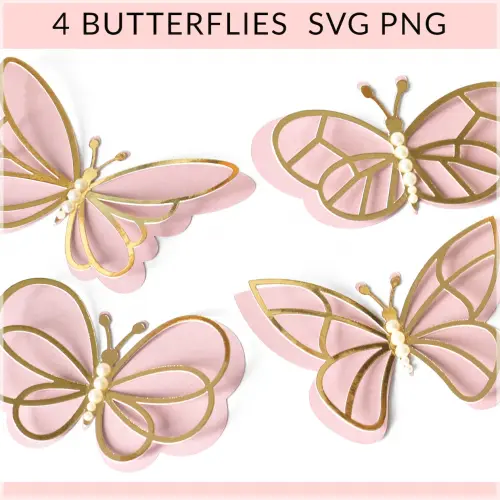 Arquivo de corte Topo de bolo Borboletas