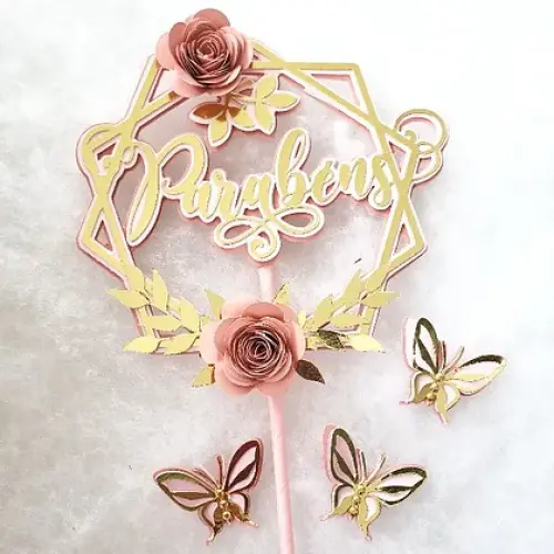 Arquivo de corte Topo de bolo Borboletas