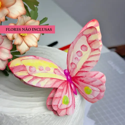 Arquivo de corte Topo de bolo Borboletas