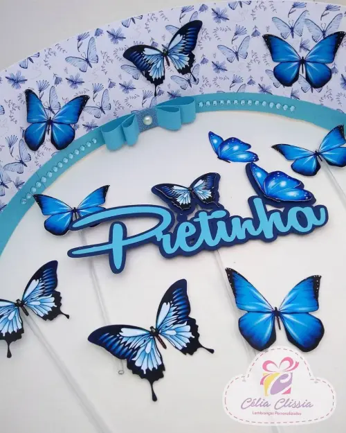 Arquivo de corte Topo de bolo Borboletas