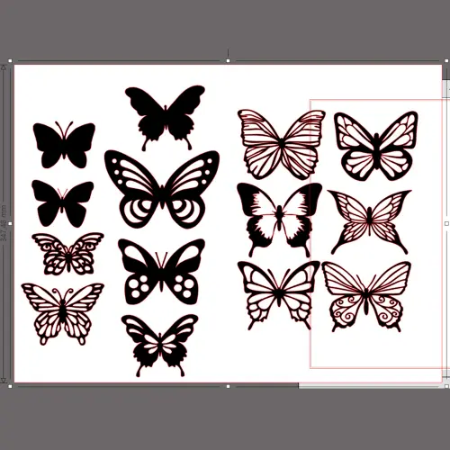 Arquivo de corte Topo de bolo Borboletas