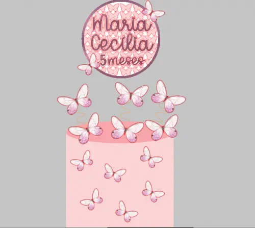 Arquivo de corte Topo de bolo Borboletas