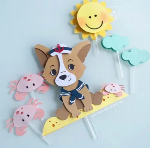 Arquivo de corte topo de bolo Cachorrinho