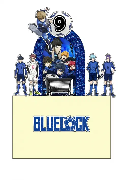 Topo de bolo Blue Lock