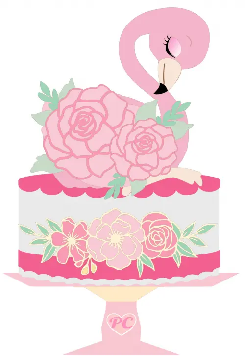 Arquivo de corte topo de bolo Flamingo