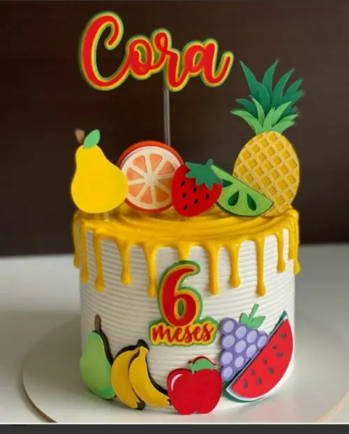 Arquivo de corte topo de bolo Frutinhas