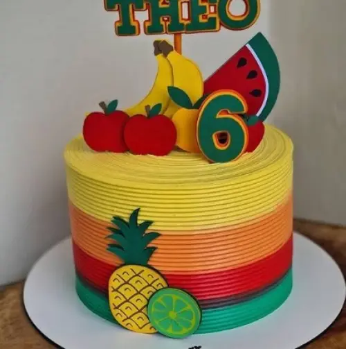 Arquivo de corte topo de bolo Frutinhas