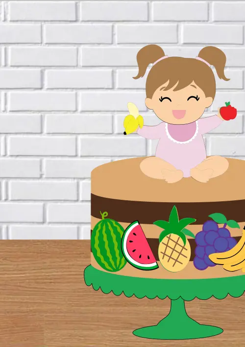 Arquivo de corte topo de bolo Frutinhas