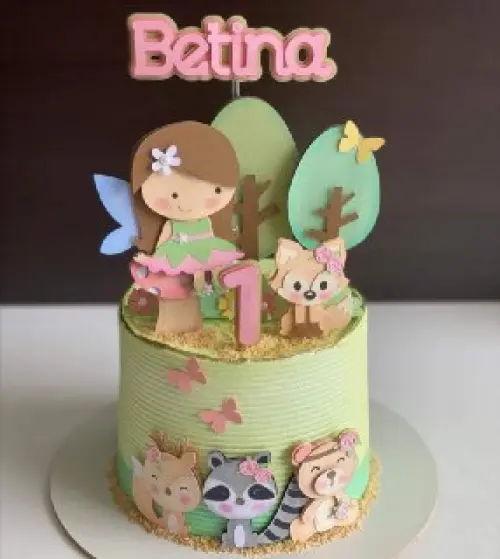 Arquivo de corte topo de bolo animais do Bosque