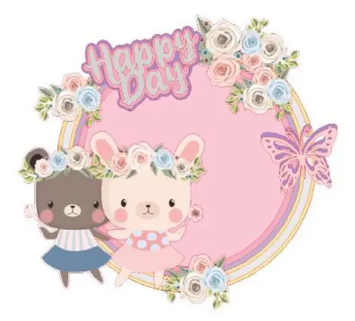 Arquivo de corte topo de bolo animais do Bosque