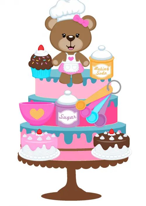 Arquivo de corte topo de bolo ursinha