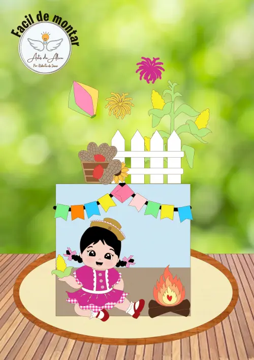 Arquivo de corte topo de bolo arraiá