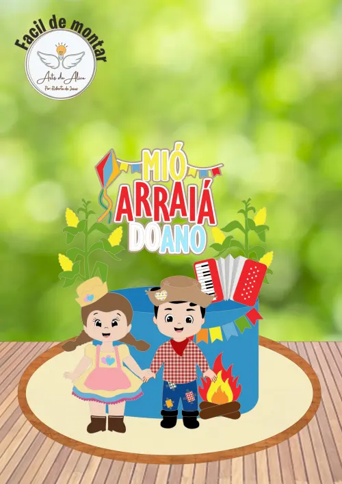 Arquivo de corte topo de bolo arraiá