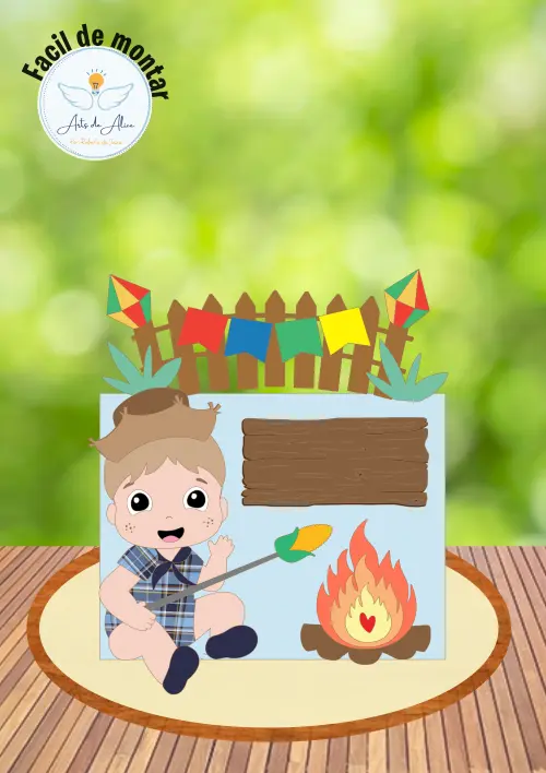 Arquivo de corte topo de bolo arraiá