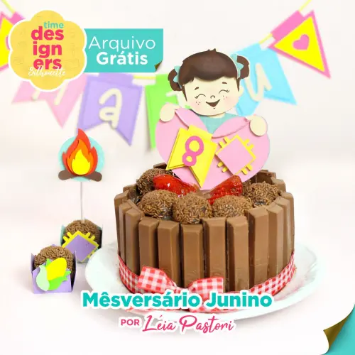 Arquivo de corte topo de bolo arraiá