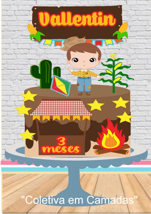 Arquivo de corte topo de bolo arraiá