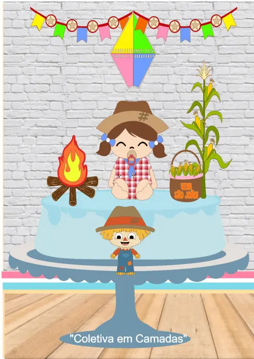 Arquivo de corte topo de bolo arraiá