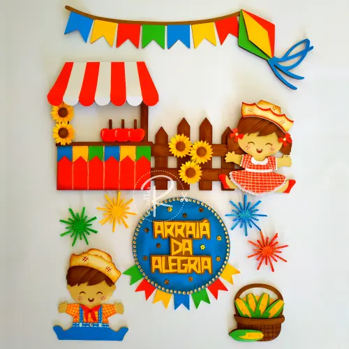 Arquivo de corte topo de bolo arraiá