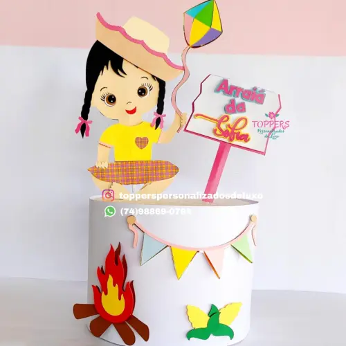 Arquivo de corte topo de bolo arraiá