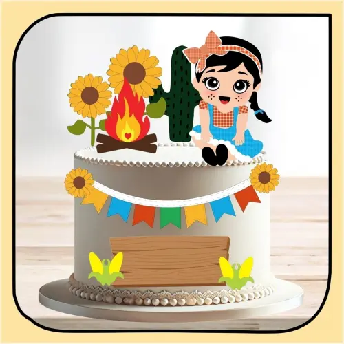 Arquivo de corte topo de bolo arraiá