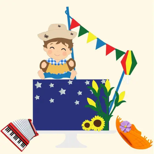 Arquivo de corte topo de bolo arraiá