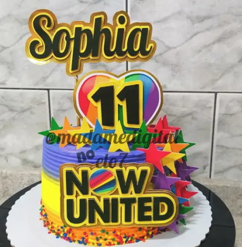 Arquivo de corte topo de bolo Now United