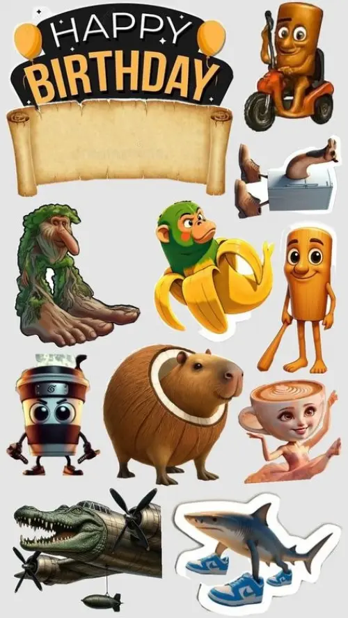 Arquivo de corte topo de bolo Brainrot